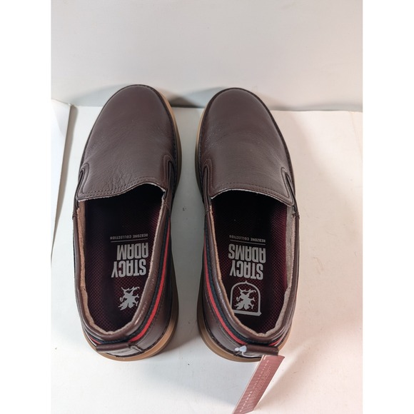 Stacy Adams Delmar Chocolate Brown Leather Slip On Loafer Shoes Mens 7.5M main image 11